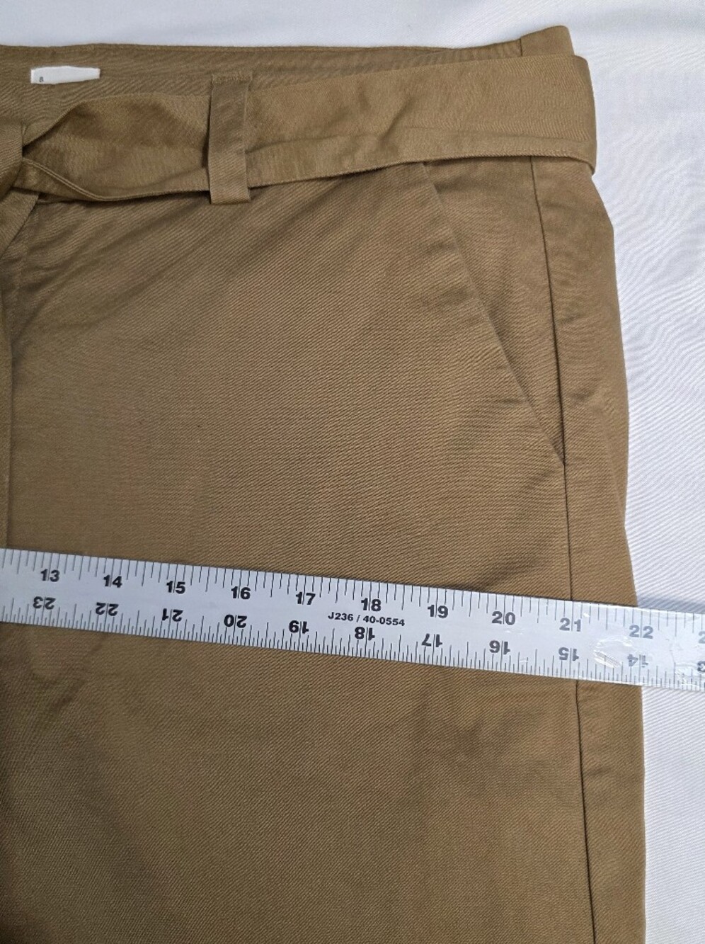 a new day Cotton Blend Wide-Leg Tie-Waist Cropped Pants Womens Size 16 - Picture 5 of 11